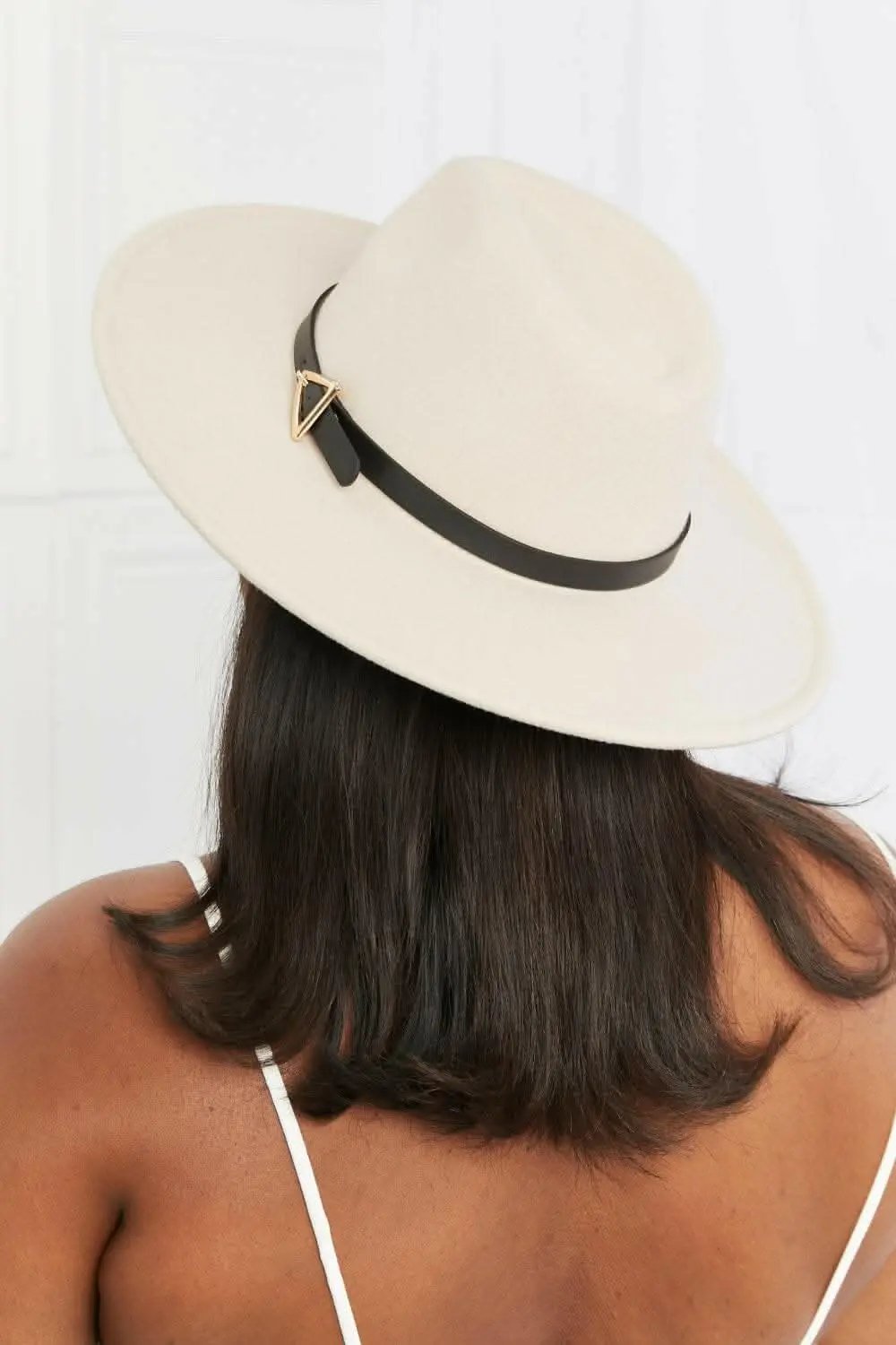 Fame fedora hat with gold buckle - Love Salve